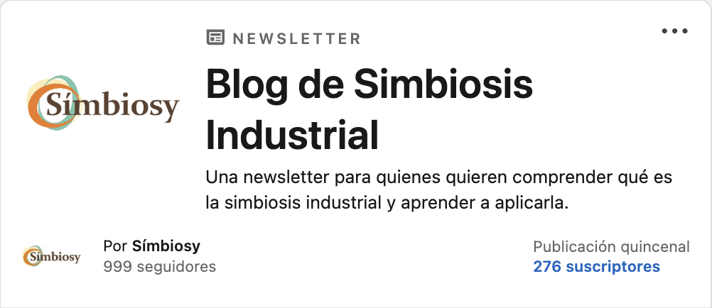 Newsletter simbiosis industrial